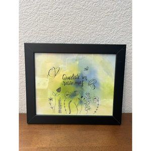 Hand Painted Original Watercolor 8 x 10 Framed Spanish Quedate Un Ratito Mas